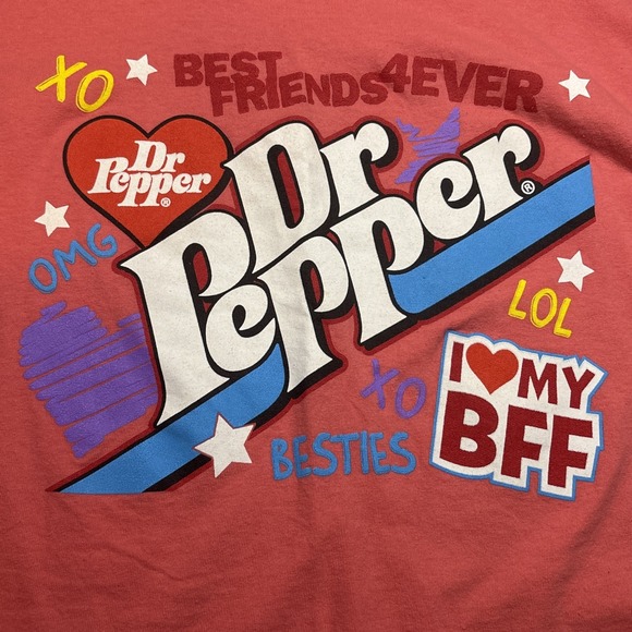 Dr Pepper T-Shirt Sz 2XL Bestfriends Besties Valentines Day I love my BFF Nice! - Picture 3 of 7